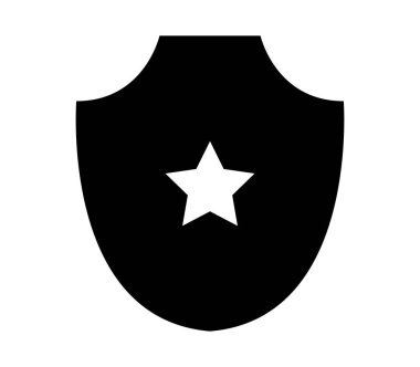 beyaz zemin üzerinde kalkan simgesi