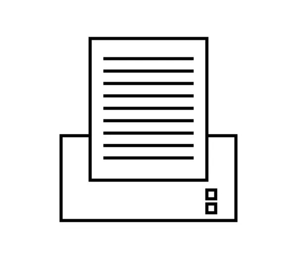 Icona Fax Sfondo Bianco — Vettoriale Stock