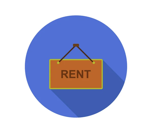 Icon Rent White Background — Stock Vector