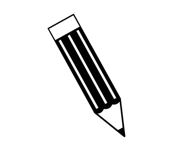 用白色背景上的矢量表示铅笔图标 — 图库矢量图片