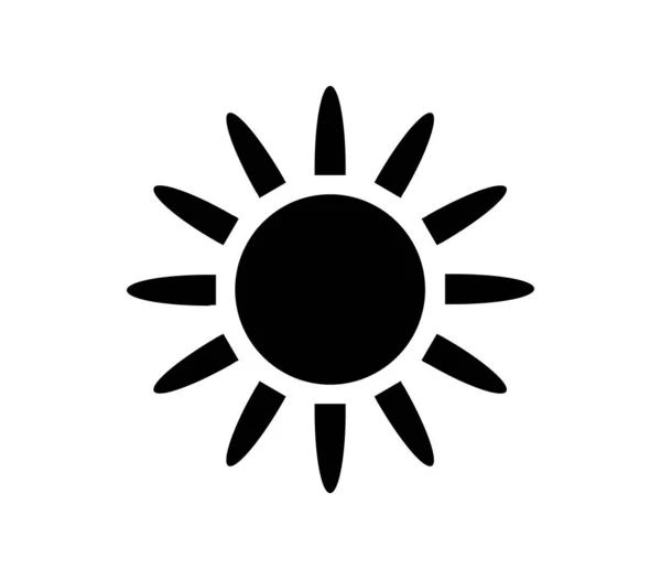 Sun Icon Illustrated Vector White Background — Stock Vector