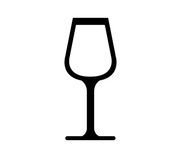 白を基調としたベクトルで描かれたワイングラスのアイコン — ストックベクタ