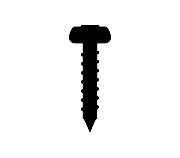 Tornillo Icono Ilustrado Vector Sobre Fondo Blanco — Archivo Imágenes Vectoriales