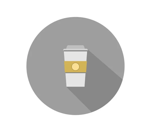 白色背景的咖啡杯图标 — 图库矢量图片
