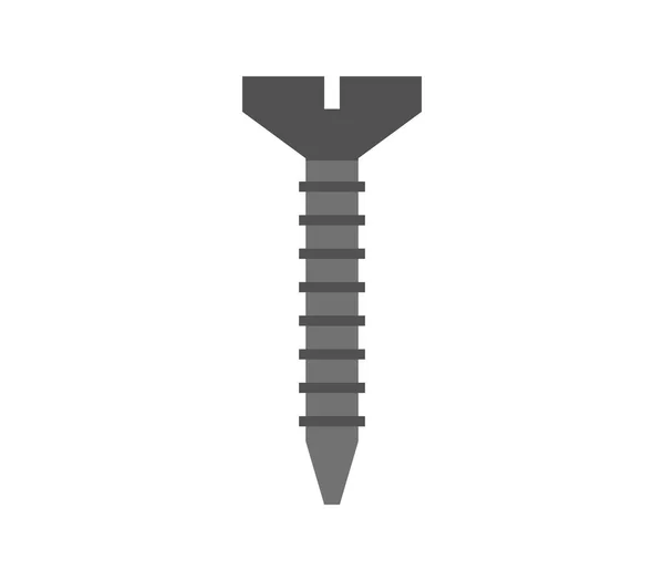 Tornillo Icono Sobre Fondo Blanco — Vector de stock