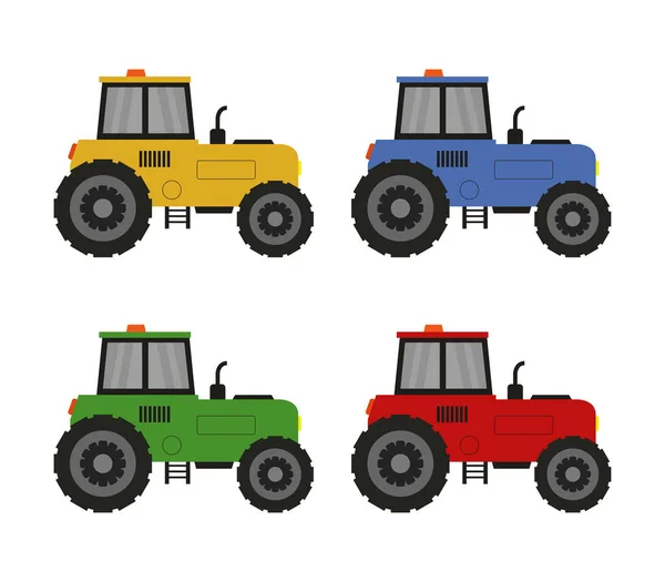 Traktor Illustration Auf Weißem Hintergrund — Stockvektor