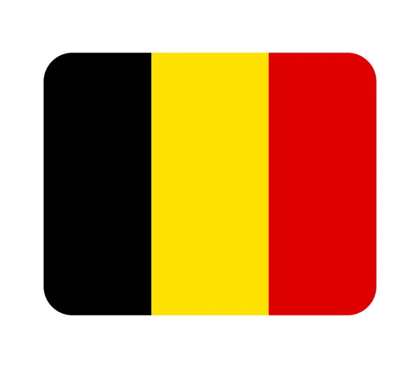 白色背景上的Belgium国旗 — 图库矢量图片