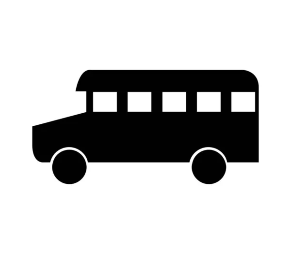 Ícone Ônibus Escolar Ilustrado Vetor Sobre Fundo Branco — Vetor de Stock