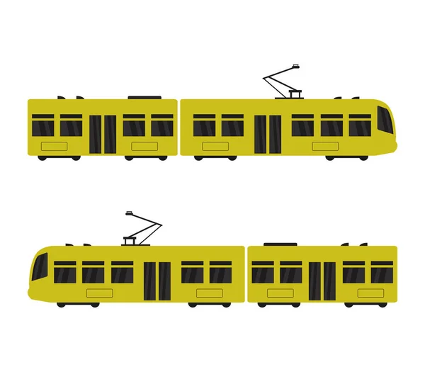 白い背景の路面電車のイラスト — ストックベクタ