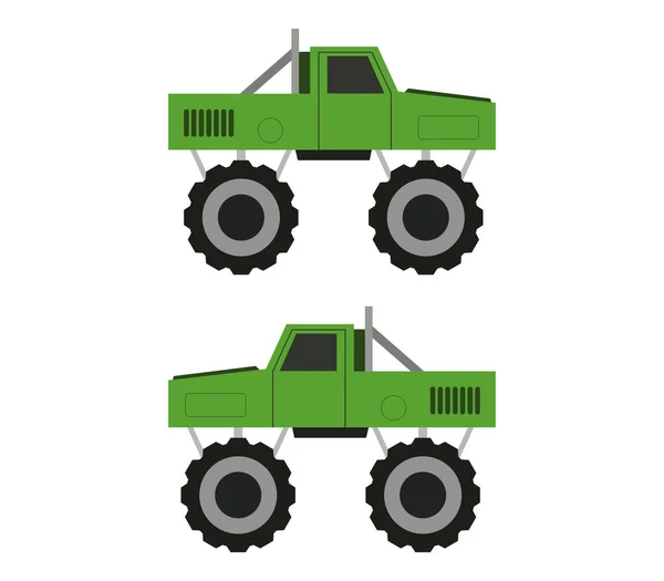 Monster Truck Fundo Branco — Vetor de Stock