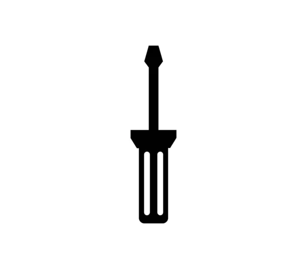 Screwdriver Icon Illustrated Vector White Background — Stock Vector