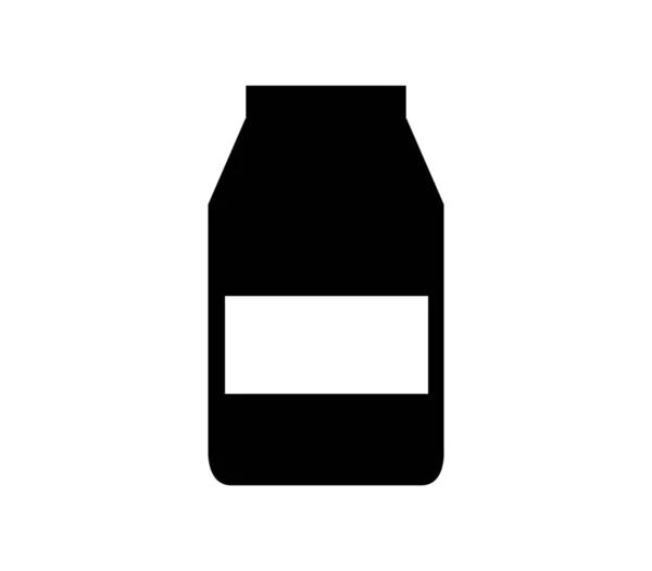 Bottle Ícone Plano Fundo Branco Ilustração Vetorial — Vetor de Stock