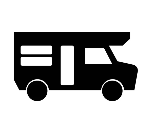 Camper Icon Illustrated Vector White Background — Διανυσματικό Αρχείο