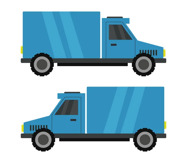 Vrachtwagen Witte Achtergrond Vector Illustratie — Stockvector