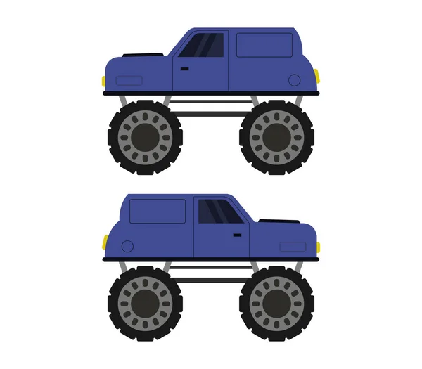 Monster Truck Fundo Branco —  Vetores de Stock