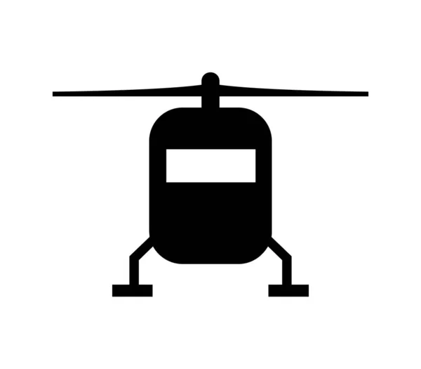Ícone Helicóptero Ilustrado Vetor Sobre Fundo Branco — Vetor de Stock