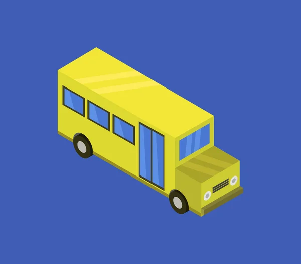 Autobús Escolar Sobre Fondo Blanco — Vector de stock