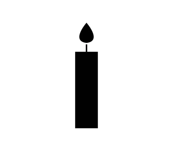 Candle Flat Icon Vector Illustration — Stock Vector