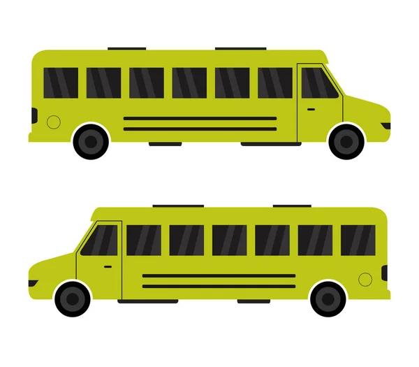 Bus Scolaire Sur Fond Blanc — Image vectorielle