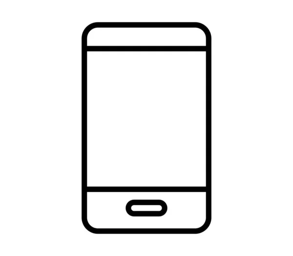 Ikon Smartphone Pada Latar Belakang Putih - Stok Vektor