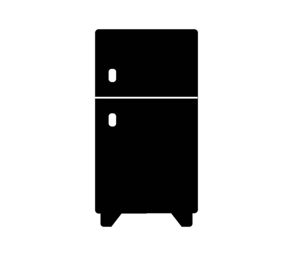 白色背景上的冰箱扁平图标 矢量插图 — 图库矢量图片