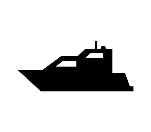 Εικονίδιο Σκάφους Απεικονίζεται Διάνυσμα Λευκό Φόντο — Διανυσματικό Αρχείο