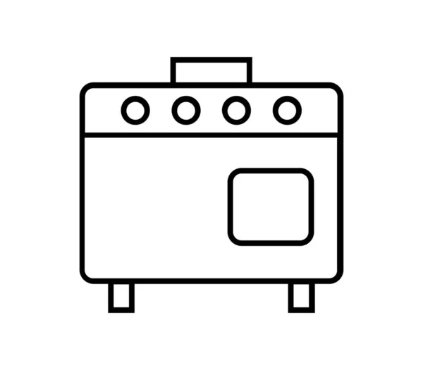 Guitar Amplifier Icon White Background — Stock Vector