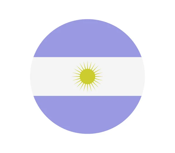 Аргентинський Прапор Білому Тлі — стоковий вектор