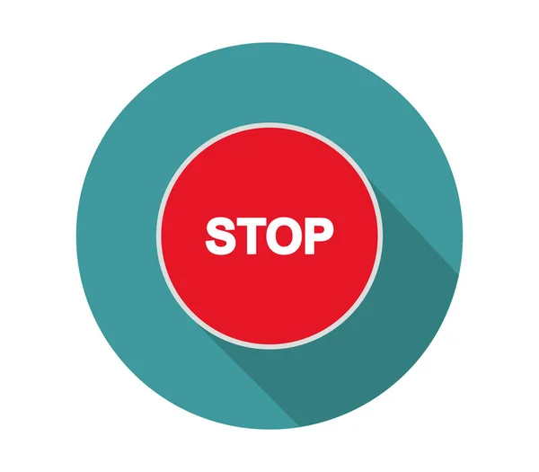 Stop Icon White Background — Stock Vector