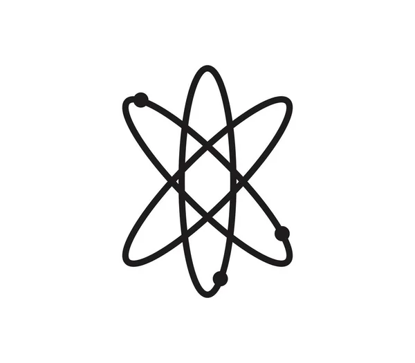 Atom Symbol Auf Weißem Hintergrund — Stockvektor