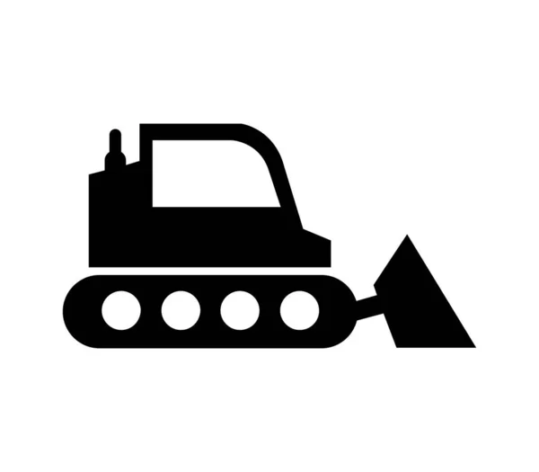 Icona Dell Escavatore Illustrata Vettore Sfondo Bianco — Vettoriale Stock