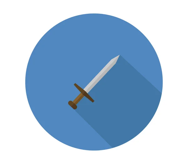 Schwertsymbol Auf Weißem Hintergrund — Stockvektor