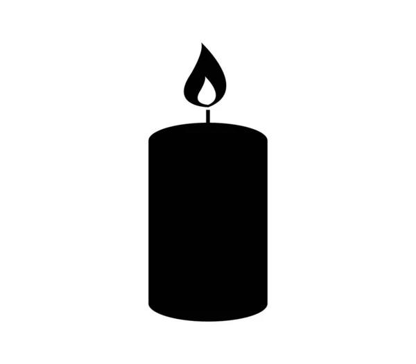 Candle Flat Icon Vector Illustration — Stock Vector