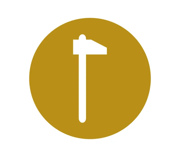 Hammer Symbol Auf Weißem Hintergrund — Stockvektor