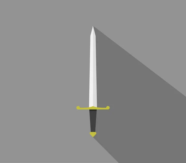 Icono Espada Sobre Fondo Blanco — Vector de stock