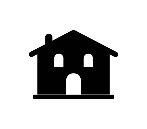 Huis Pictogram Witte Achtergrond Vector Illustratie — Stockvector