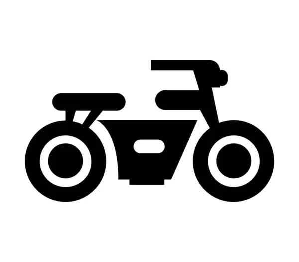 Motorcycle Icon Illustrated Vector White Background — Stock Vector