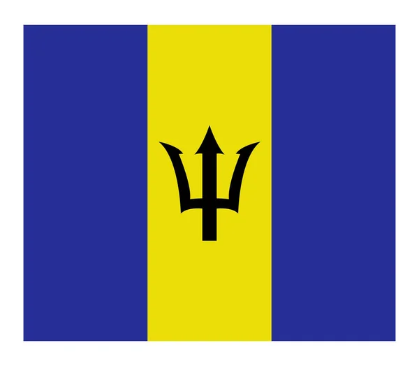 Barbados Zászló Fehér Háttér — Stock Vector