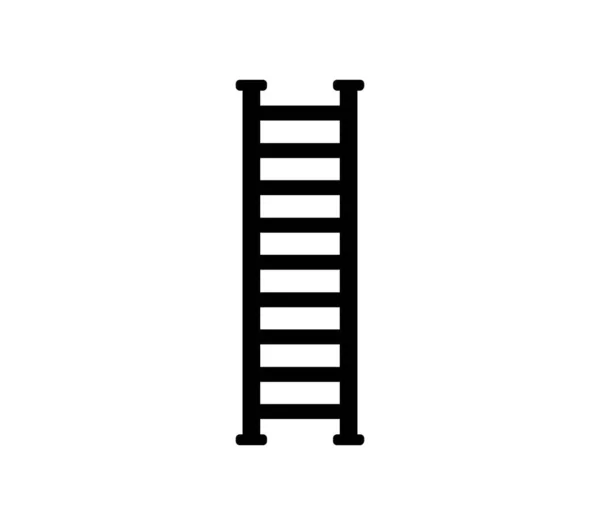 Icono Escalera Ilustrado Vector Sobre Fondo Blanco — Archivo Imágenes Vectoriales