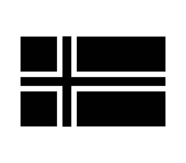 Norsko Vlajka Bílém Pozadí — Stockový vektor