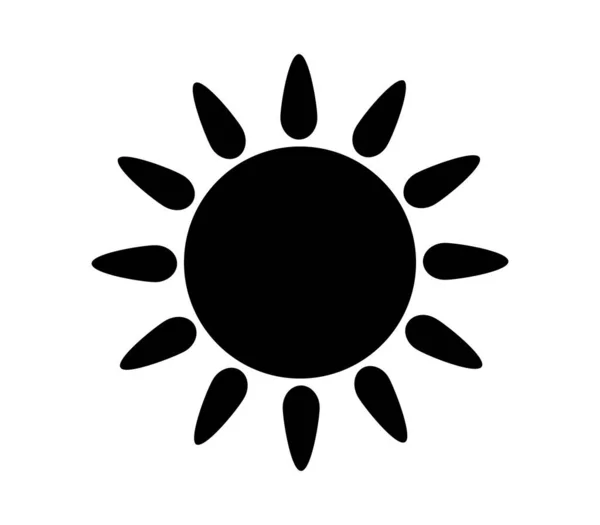 Sun Icon White Background — Stock Vector