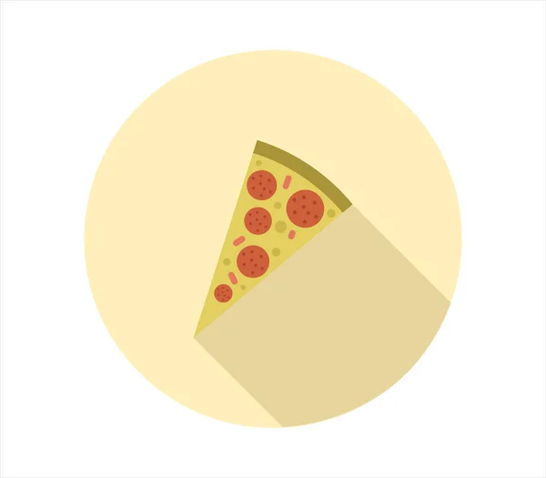 Icona Della Pizza Sfondo Bianco — Vettoriale Stock