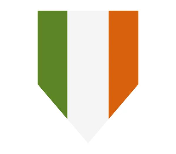 Bandeira Irlandesa Fundo Branco — Vetor de Stock