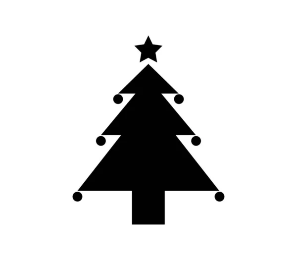 Weihnachtsbaum Symbol Vektor Auf Weißem Hintergrund Dargestellt — Stockvektor