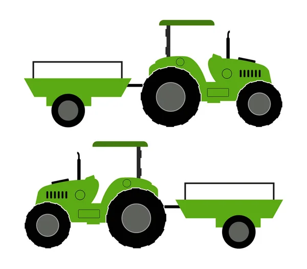Traktorillustration Auf Weißem Hintergrund — Stockvektor