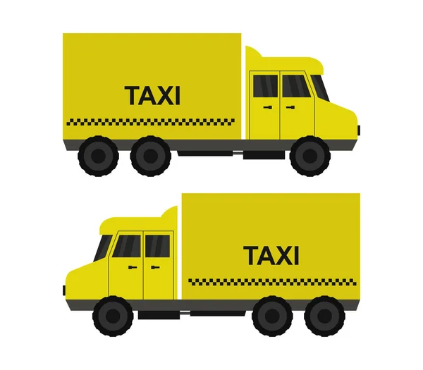 Camión Taxis Sobre Fondo Blanco — Vector de stock