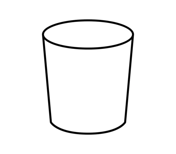 Bucket Icon White Background — Stock Vector