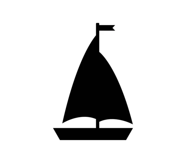 Иконка Парусника Изображена Вектором Белом Фоне — стоковый вектор