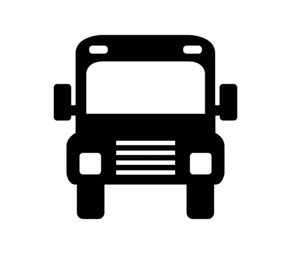 School Bus Icon Illustrated Vector White Background — Stock vektor