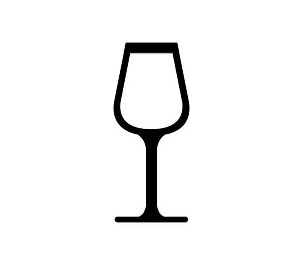 Wine Glass Icon Illustrated Vector White Background — Stock Vector